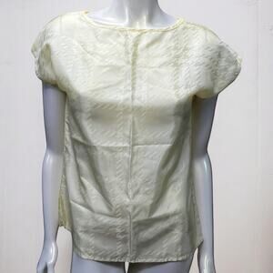 Aansworth Yellow Sleeveless 90s Blouse – Office Casual, Size Small